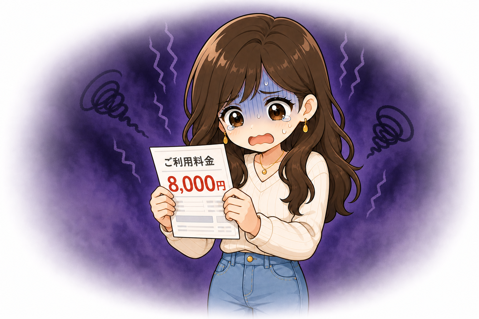 毎月のスマホ代が8,000円前後で高いと感じている様子