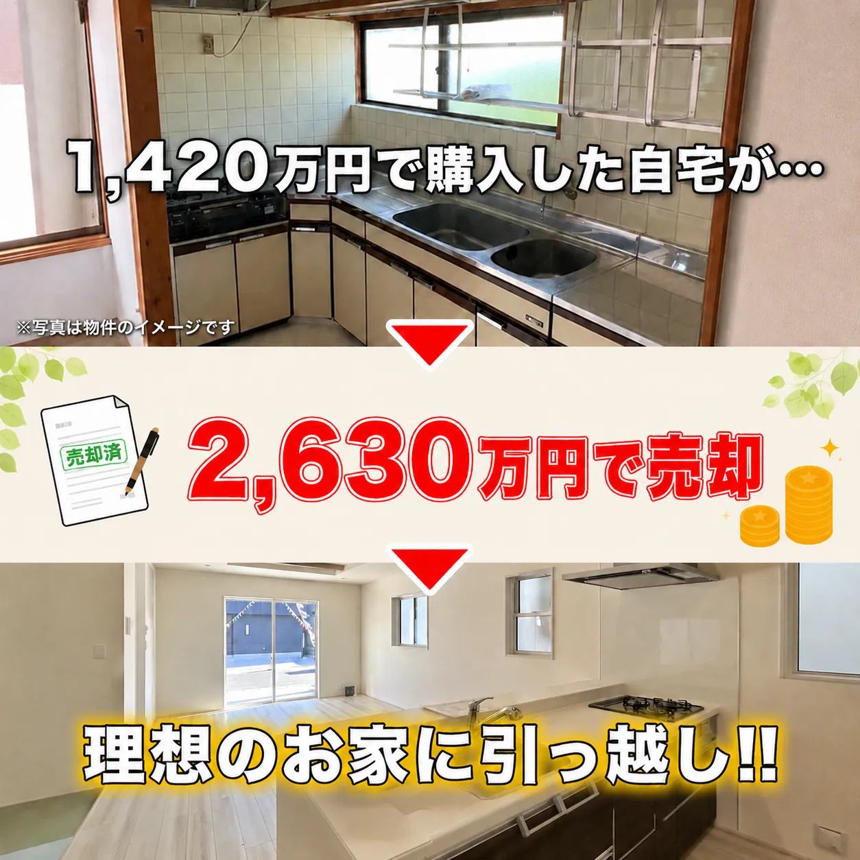 物件画像（売却金額入り）